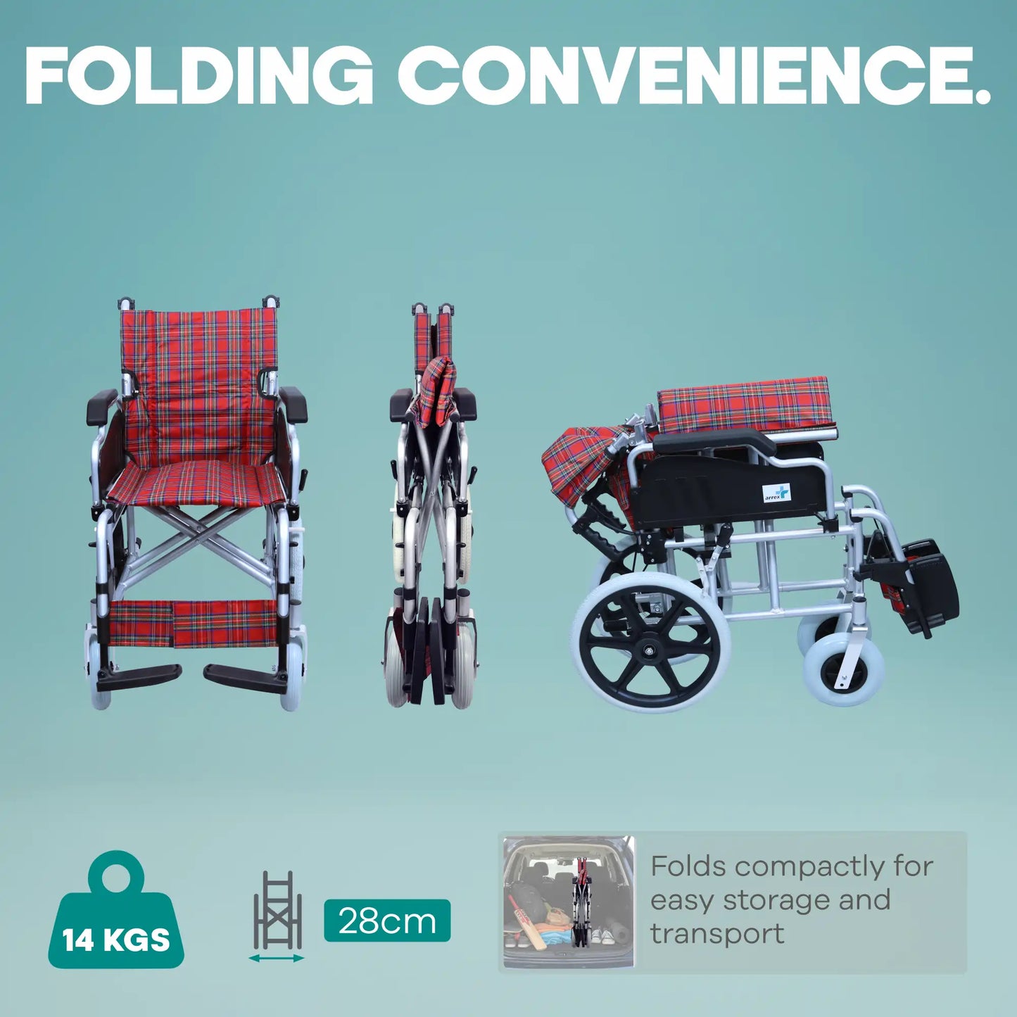 Lightweight Premium Aluminium Wheelchair for Comfort Arrex Konard