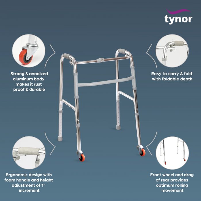 TYNOR L-28 WALKER INVALID’S FRONT WHEELS