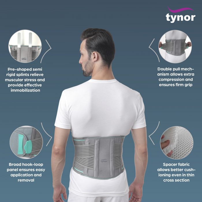 TYNOR LS BELT LUMBOPORE, GREY A-04, 1 UNIT