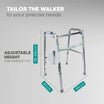 Lightweight Adjustable Folding Walker with Zig-Zag Mode Arrex M60