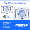 MEXPLE RaiXer4EXT Raised Toilet Seat with Handles & Cushion | 4 Inch Toilet Seat Raiser for Elderly & Patients