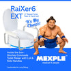MEXPLE RaiXer6EXT Raised Toilet Seat with Handles & Cushion | 6 Inch Toilet Seat Raiser for Elderly & Patients