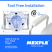 MEXPLE RaiXer6EXT Raised Toilet Seat with Handles & Cushion | 6 Inch Toilet Seat Raiser for Elderly & Patients