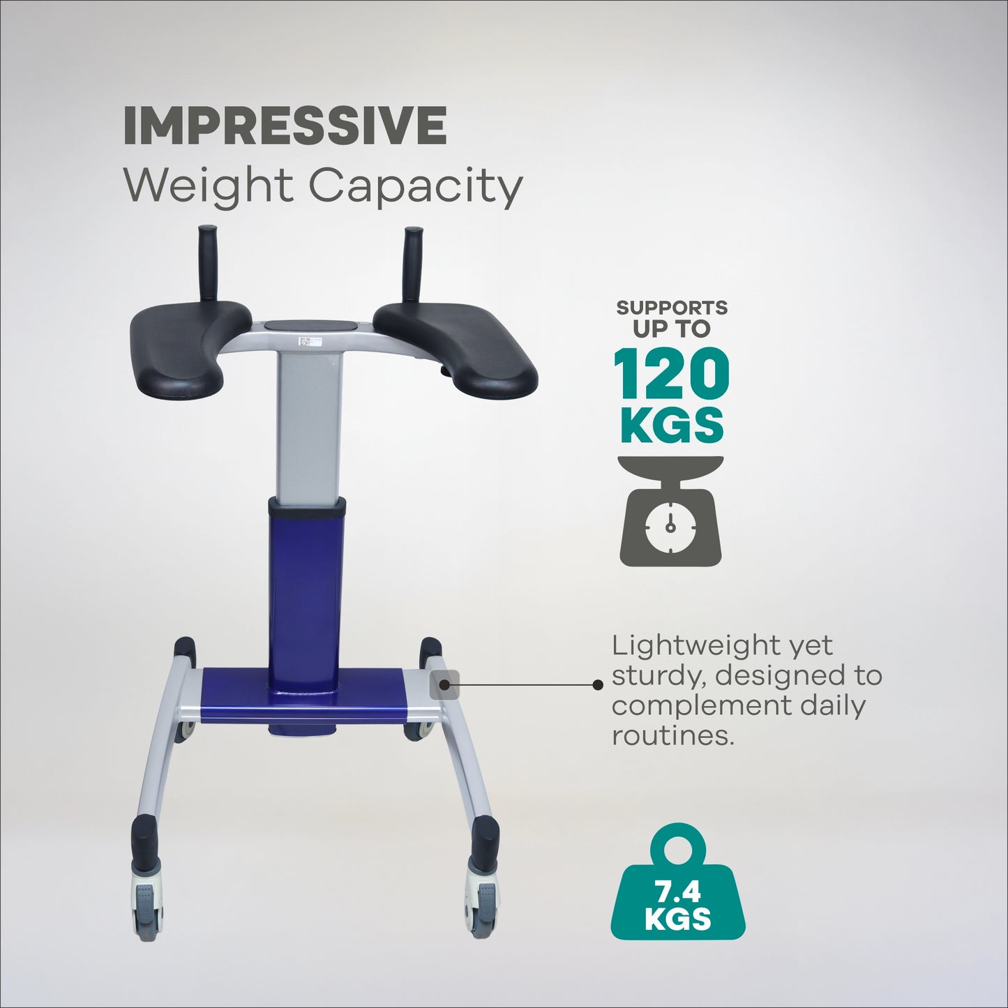 Adjustable Physio Walker with Arm Support & Brakes ARREX MP10