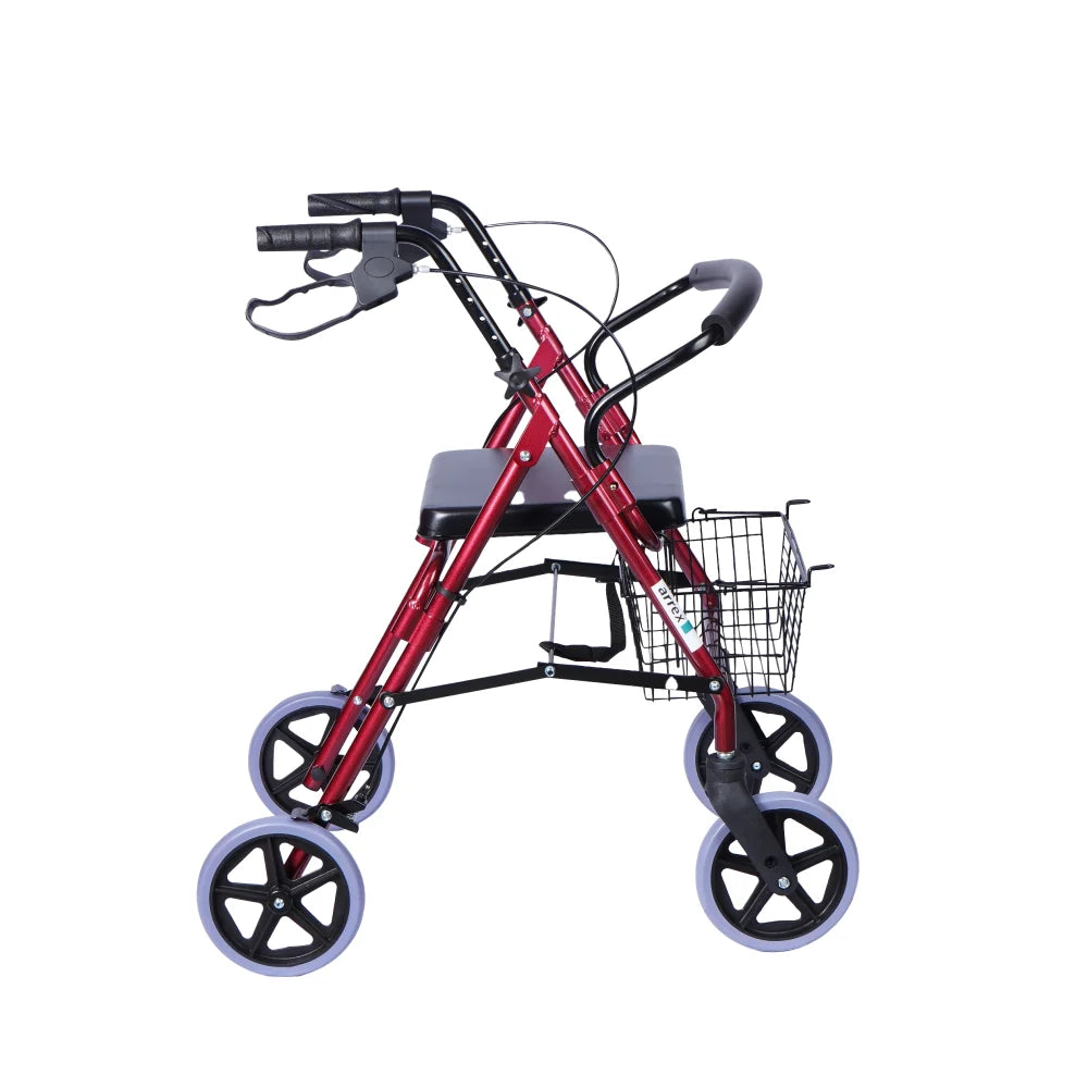 ARREX MR10 ROLLATOR - BRAKES WITH LOCK, MAG WHEELS, BACK SUPPORT, CUSHION SEAT