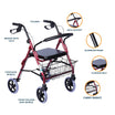 ARREX MR10 ROLLATOR - BRAKES WITH LOCK, MAG WHEELS, BACK SUPPORT, CUSHION SEAT