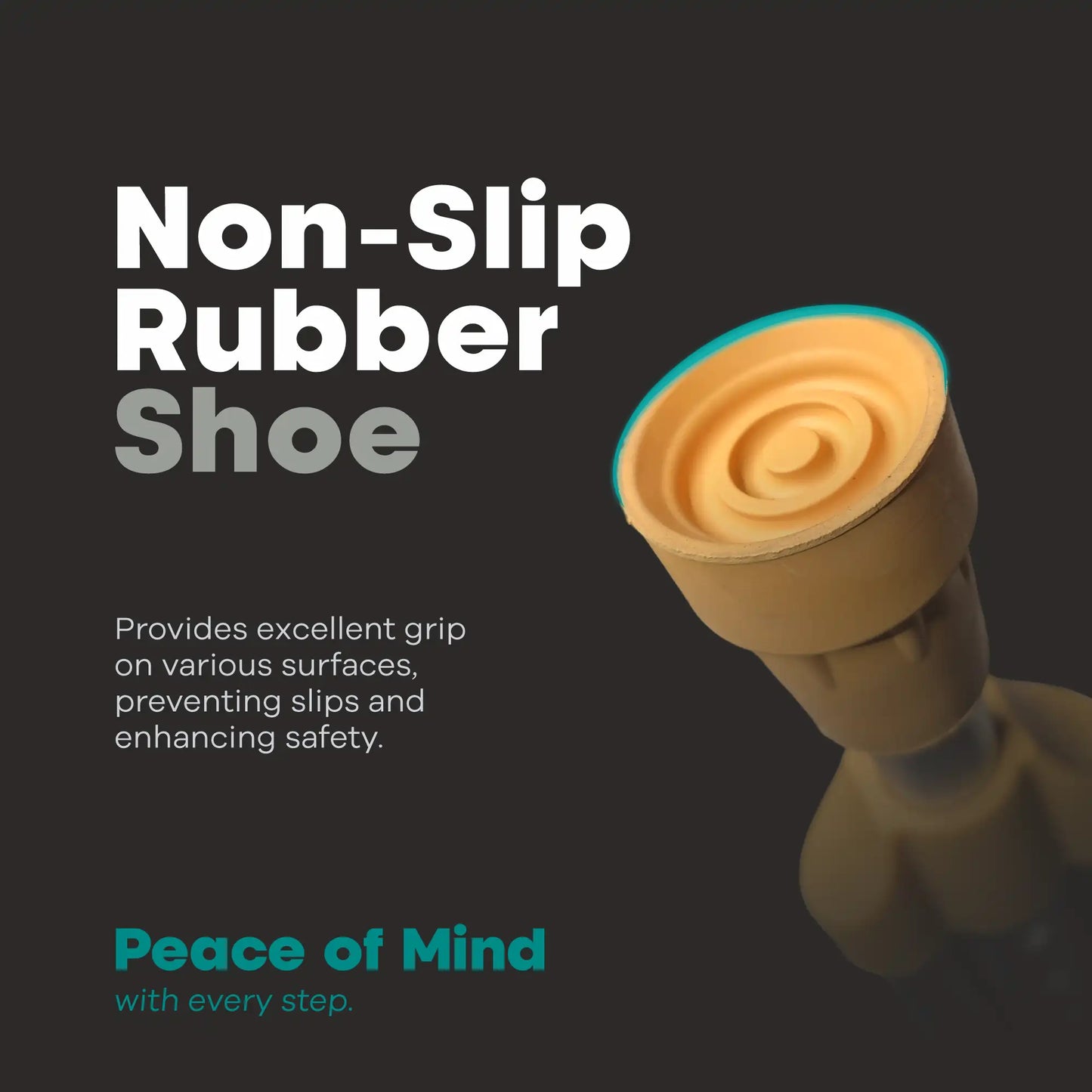 Under Arm Auxillary Crutch Single Height Adjustable Walking Stick - ARREX MS160