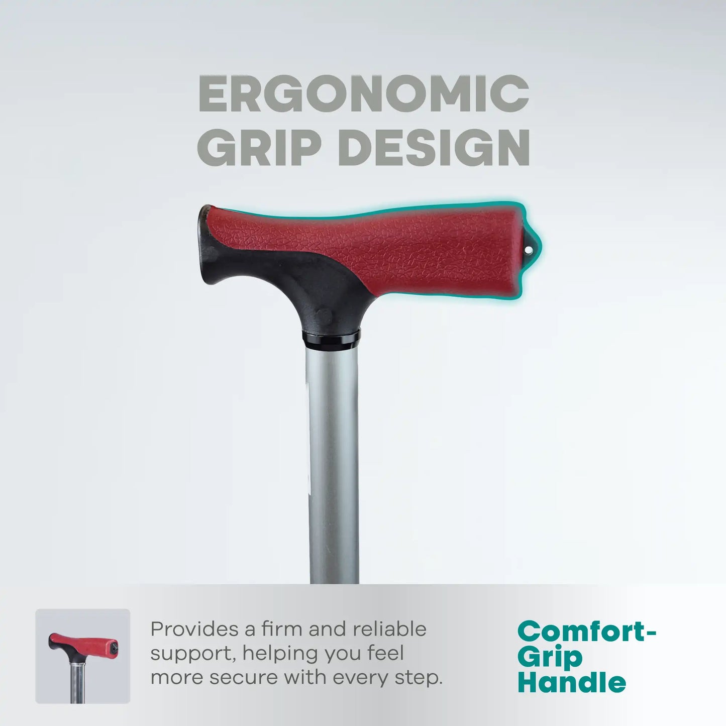 Adjustable Height Walking Stick Anti Skid Arrex MS20