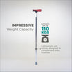Adjustable Height Walking Stick - Anti Skid - ARREX MS20