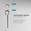 Adjustable Height Walking Stick - Anti Skid - ARREX MS210