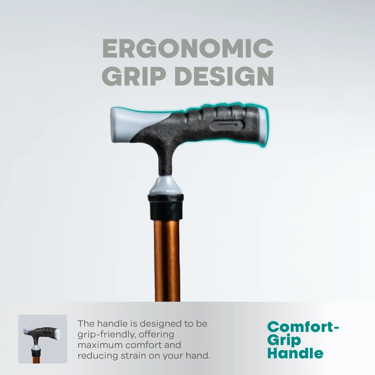 Tripod/3 Leg Adjustable Height Walking Stick - Anti Skid - ARREX MS340