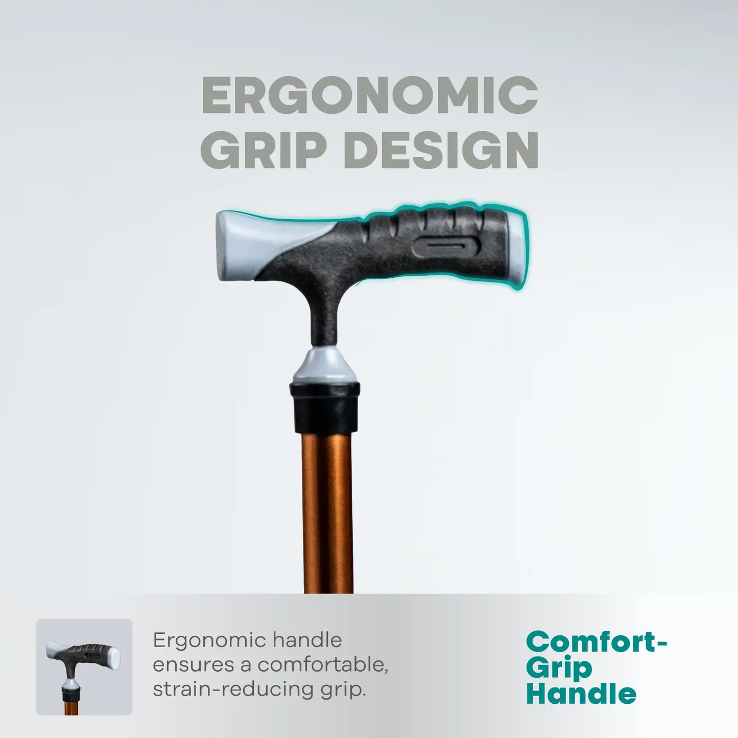 Tripod/3 Leg Adjustable Height Walking Stick - Anti Skid - ARREX MS340