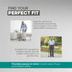 Ergonomic Adjustable Height Quadripod Walking Stick - Anti Skid - ARREX MS350