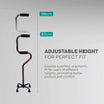 Lightweight Quad-Base Adjustable Walking Stick for Support ARREX MS360 AL
