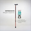 Adjustable Height Walking Stick - Anti Skid - ARREX MS50