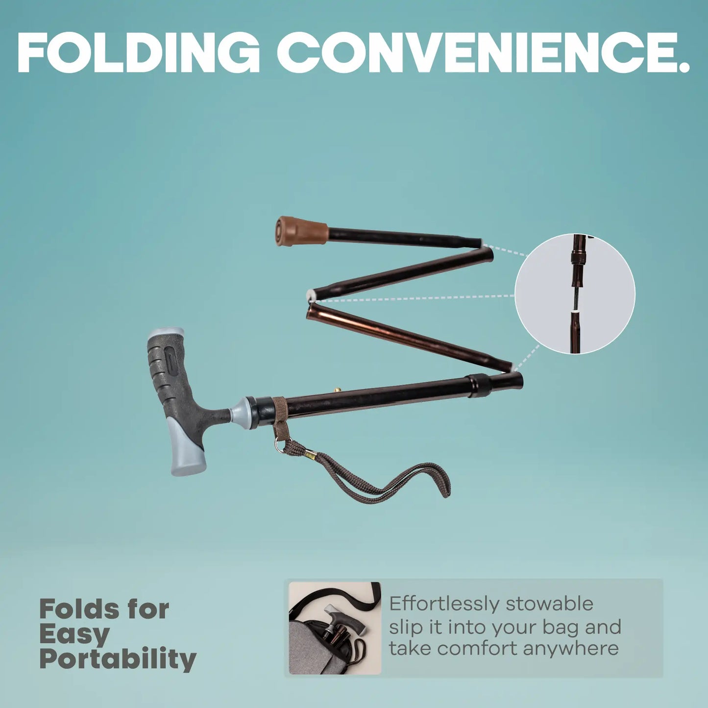 Lightweight Foldable Walking Stick for Everyday Support Arrex MS70