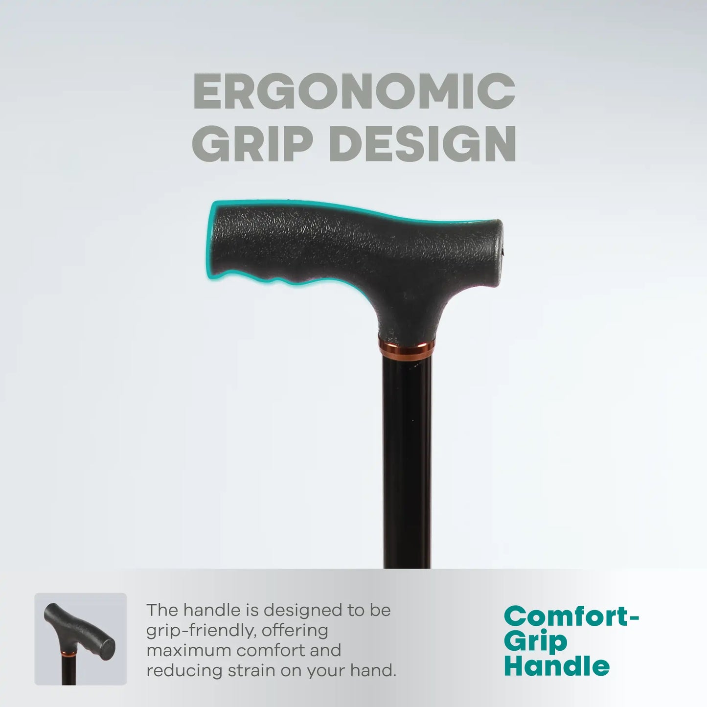 Quadripod /4 Leg Adjustable Height Walking Stick - Anti Skid - ARREX MS90 AL