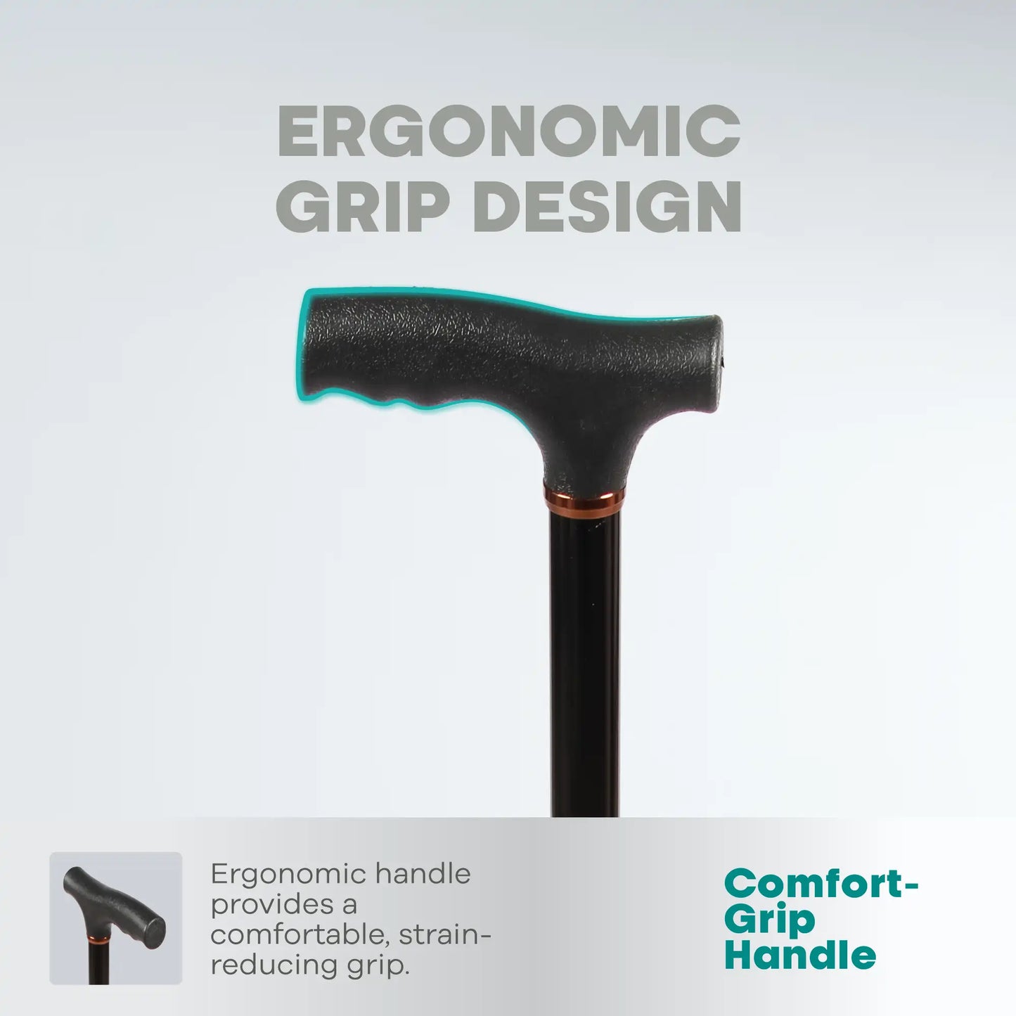 Quadripod /4 Leg Adjustable Height Walking Stick - Anti Skid - ARREX MS90 AL