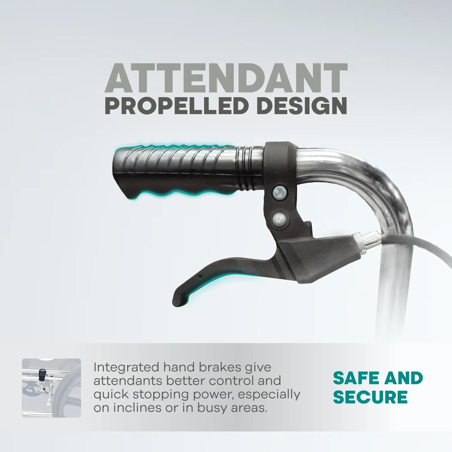 Foldable Manual Wheelchair with Safety Brakes Arrex Molly