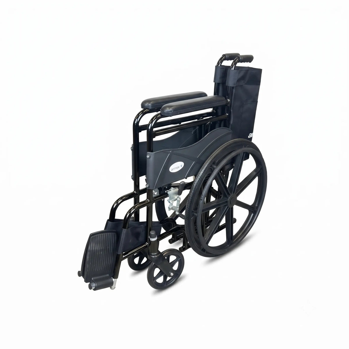 Foldable Commode Wheelchair with Safety Brakes Arrex Morso Pro