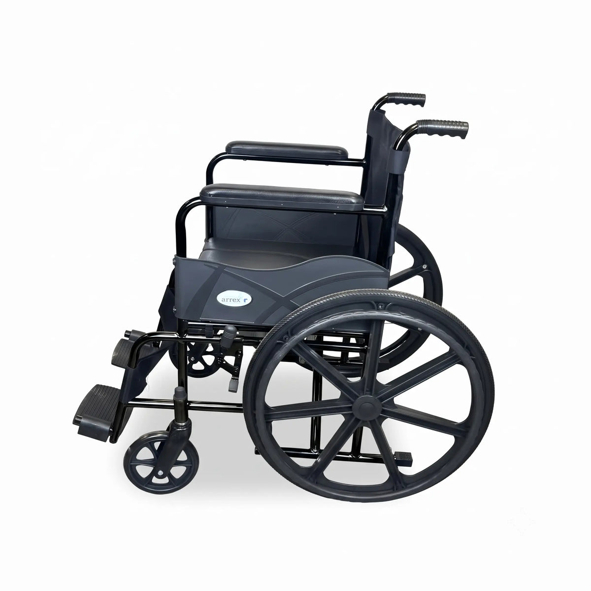 Foldable Commode Wheelchair with Safety Brakes Arrex Morso Pro