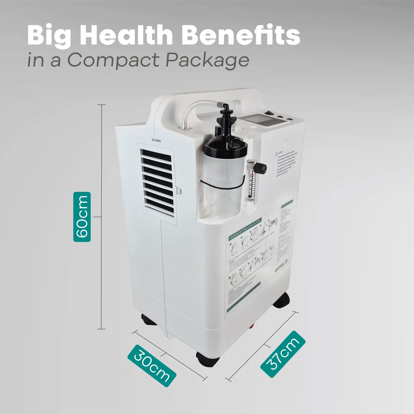 High Purity 5L Oxygen Concentrator with Alarms Arrex Oxy Pro V
