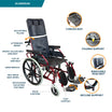 RECLINING WHEELCHAIR ARREX PEARCE