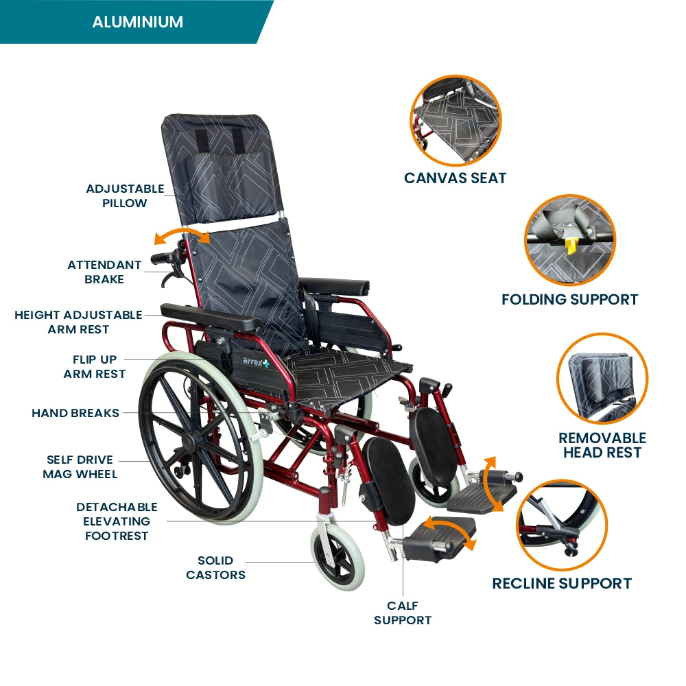 RECLINING WHEELCHAIR ARREX PEARCE