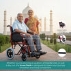Premium Chromed Steel Wheelchair with Detachable Armrests Arrex Perla