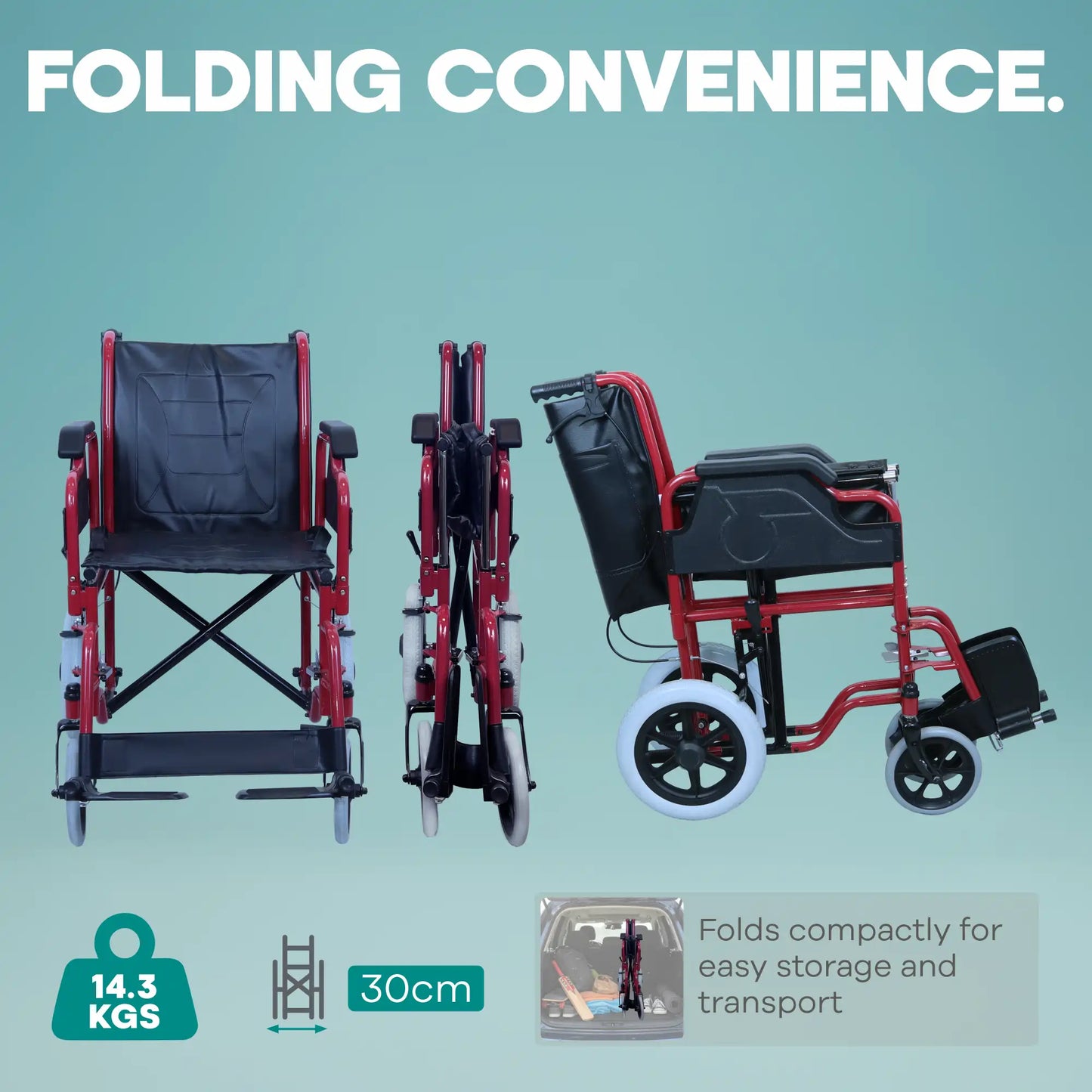 Premium Chromed Steel Wheelchair with Detachable Armrests Arrex Perla
