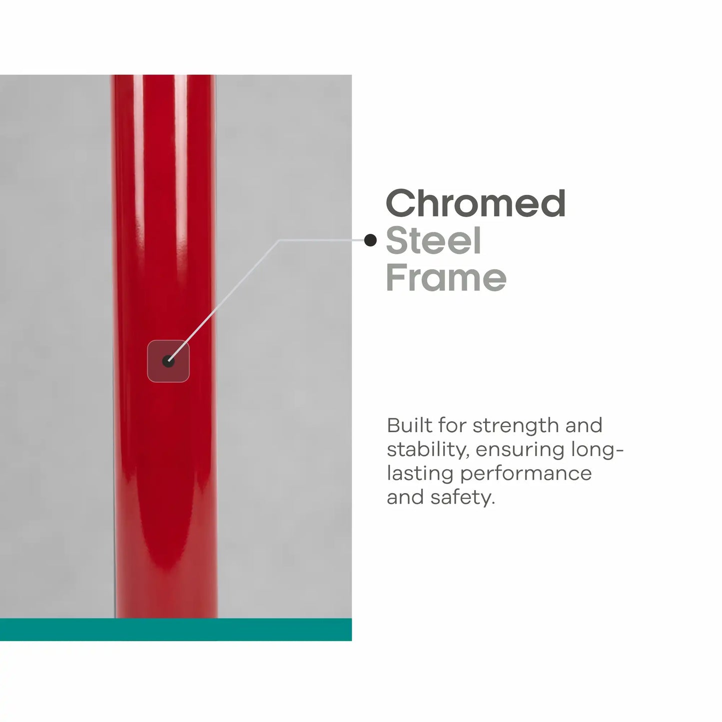 Premium Chromed Steel Wheelchair with Detachable Armrests Arrex Perla