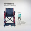 Premium Chromed Steel Wheelchair with Detachable Armrests Arrex Perla