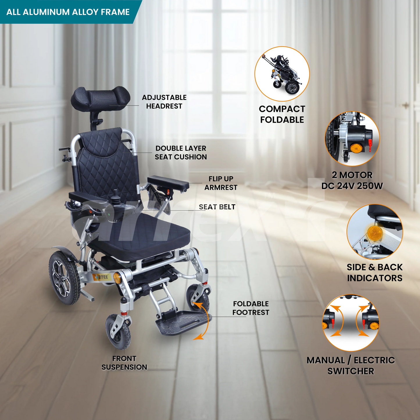ARREX Ray Automatic Power Wheelchair