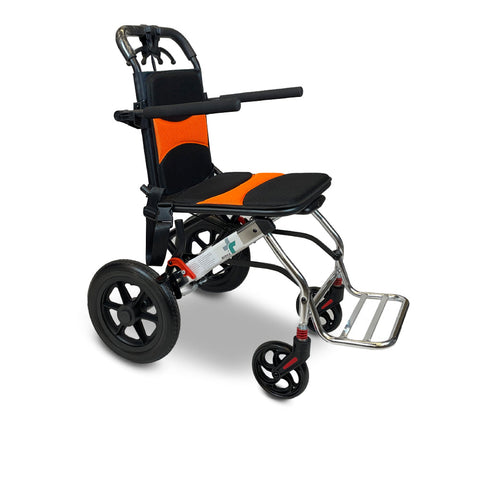 Rosa Compact Aluminum Wheelchair with Trolley & Attendant Brakes