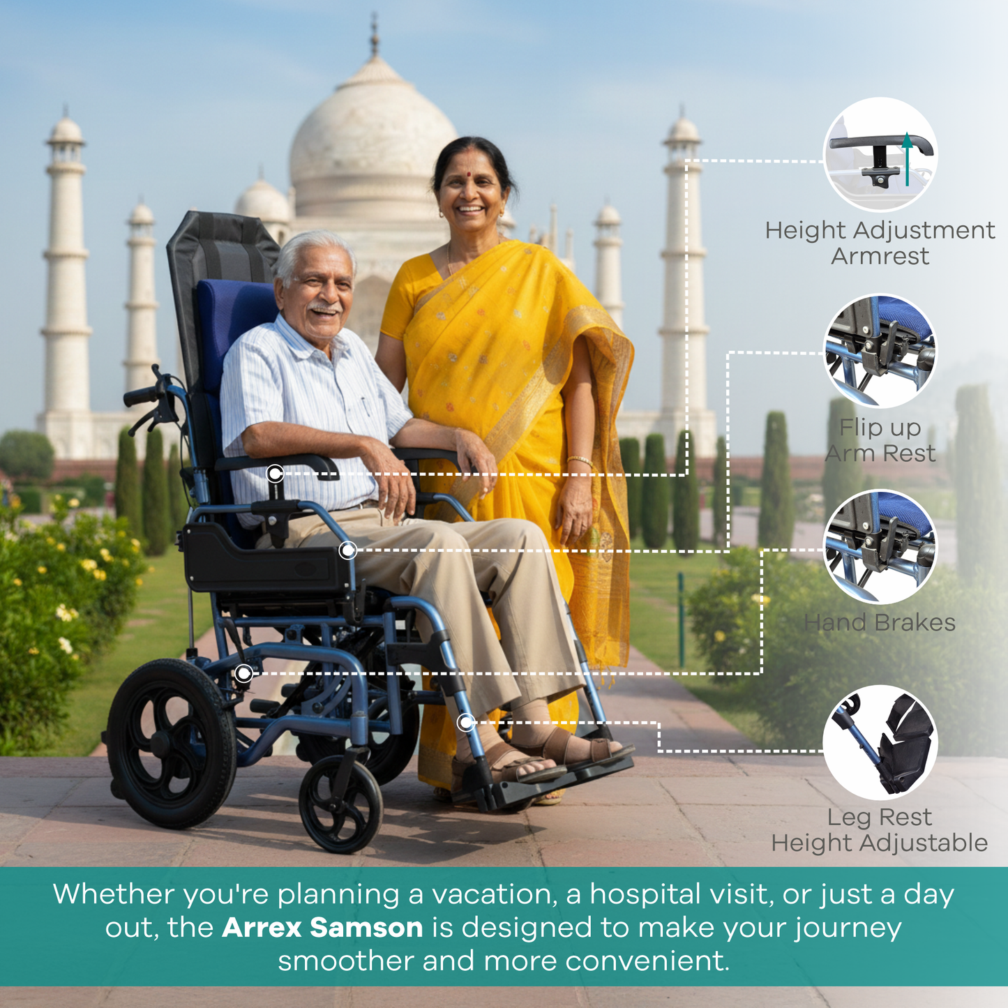 Reclinning Wheelchair ARREX SAMSON