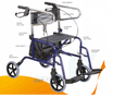 ARREX MR40 ROLLATOR - FOLDING CLOTH SEAT, CAR BASKET, MAG WHEELS, ADJUSTABLE HEIGHT, BRAKES WITH LOCK