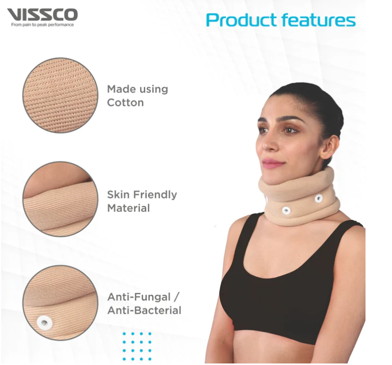 VISSCO CERVICAL COLLAR REGULAR WITH CHIN SUPPORT (P.C.NO. 0301A)