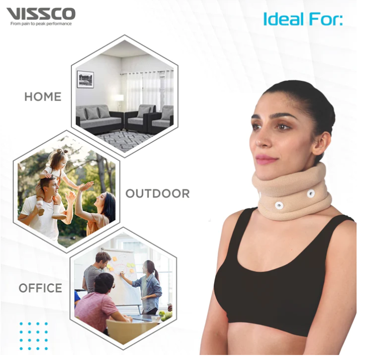VISSCO CERVICAL COLLAR REGULAR WITH CHIN SUPPORT (P.C.NO. 0301A)