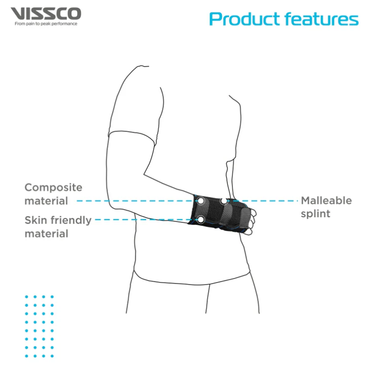 VISSCO ELASTIC WRIST SPLINT- UNIVERSAL PC. NO 0642