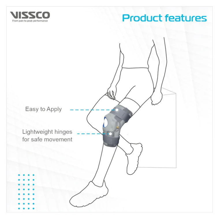 bombay surgical vissco neoprene hinged patella knee brace