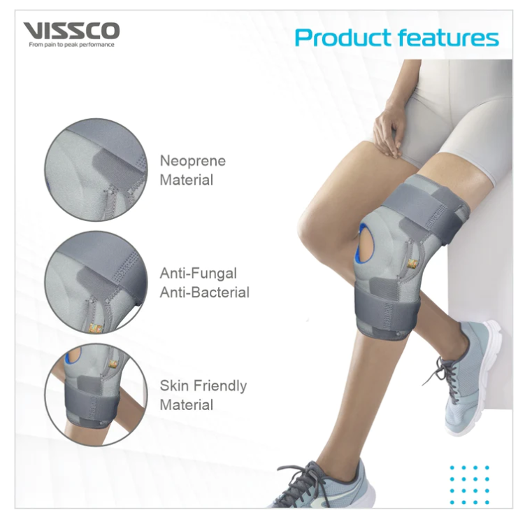 bombay surgical vissco neoprene hinged patella knee brace