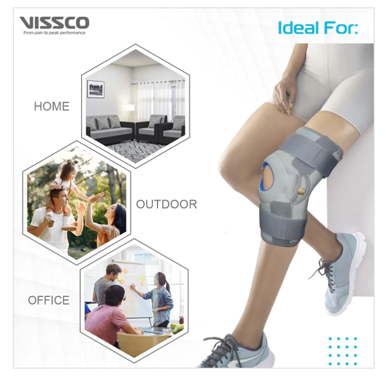 bombay surgical vissco neoprene hinged patella knee brace