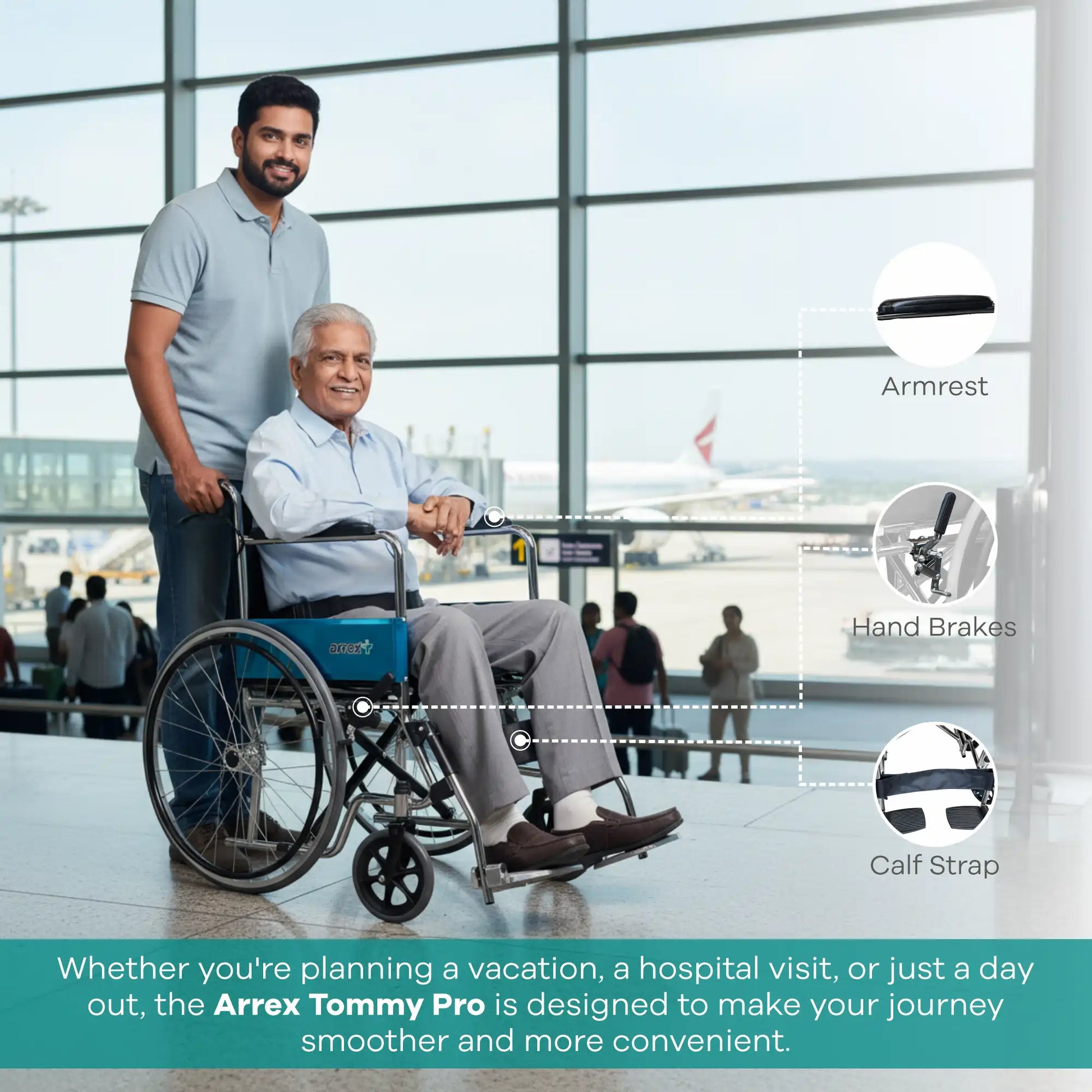 Self Driving Attendant Wheelchair Arrex Tommy Pro