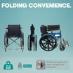 Basic Foldable Steel Wheelchair with Mag Wheels Arrex Tommy Mag