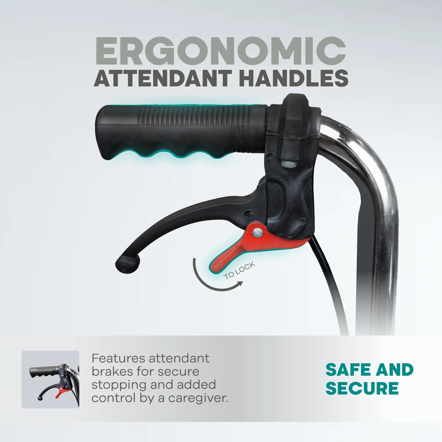 Basic Steel Wheelchair with Mag Wheels & Attendant Brake Arrex Tommy Plus