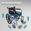 Basic Steel Wheelchair with Mag Wheels & Attendant Brake Arrex Tommy Plus
