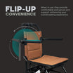 Arrex Toru Lightweight Foldable Travel Wheelchair with Brakes