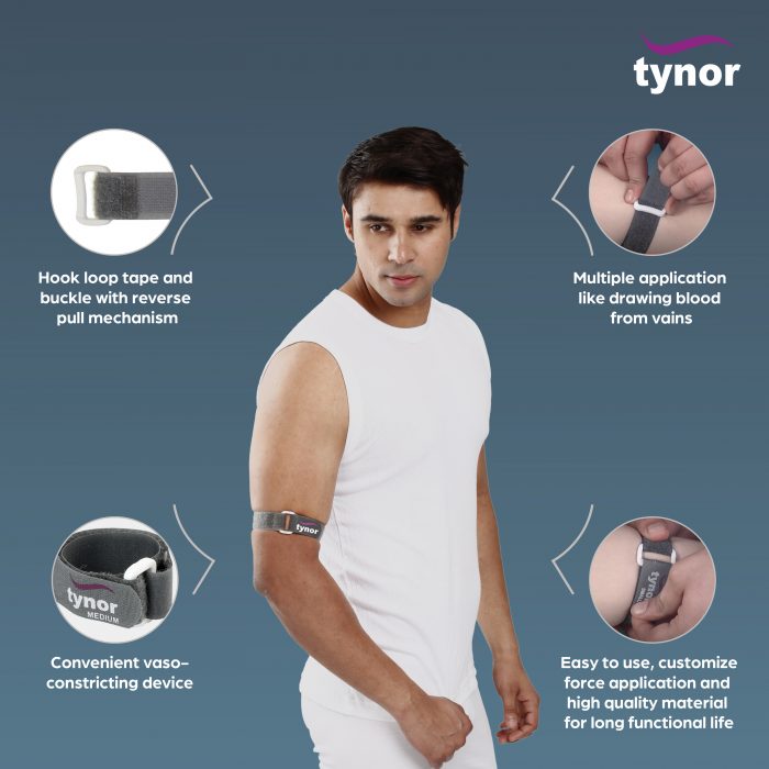 Medical Tourniquet for Blood Draw & IV Access Tynor I-01