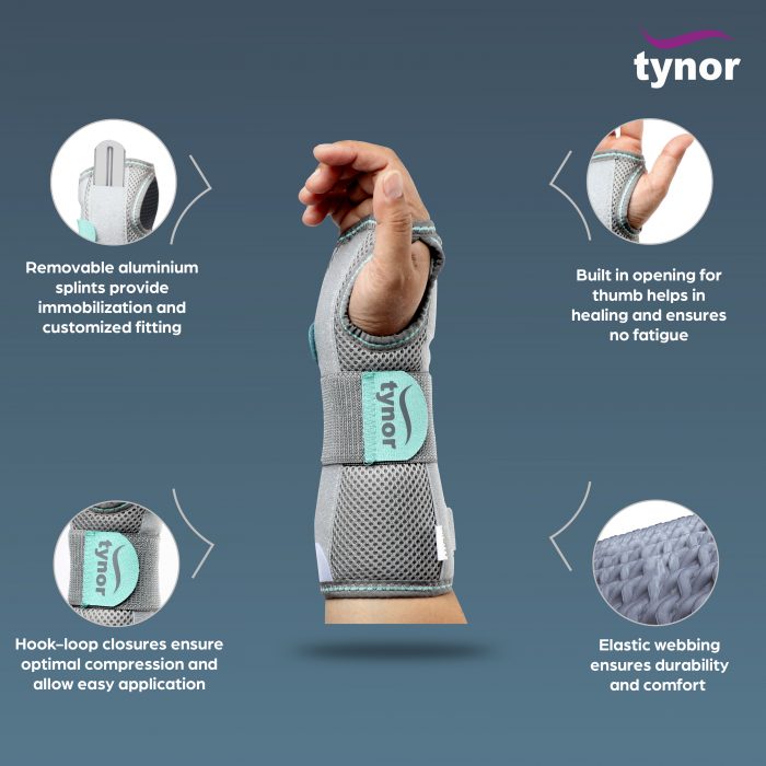Wrist & Forearm Support Splint for Immobilization TYNOR E-03