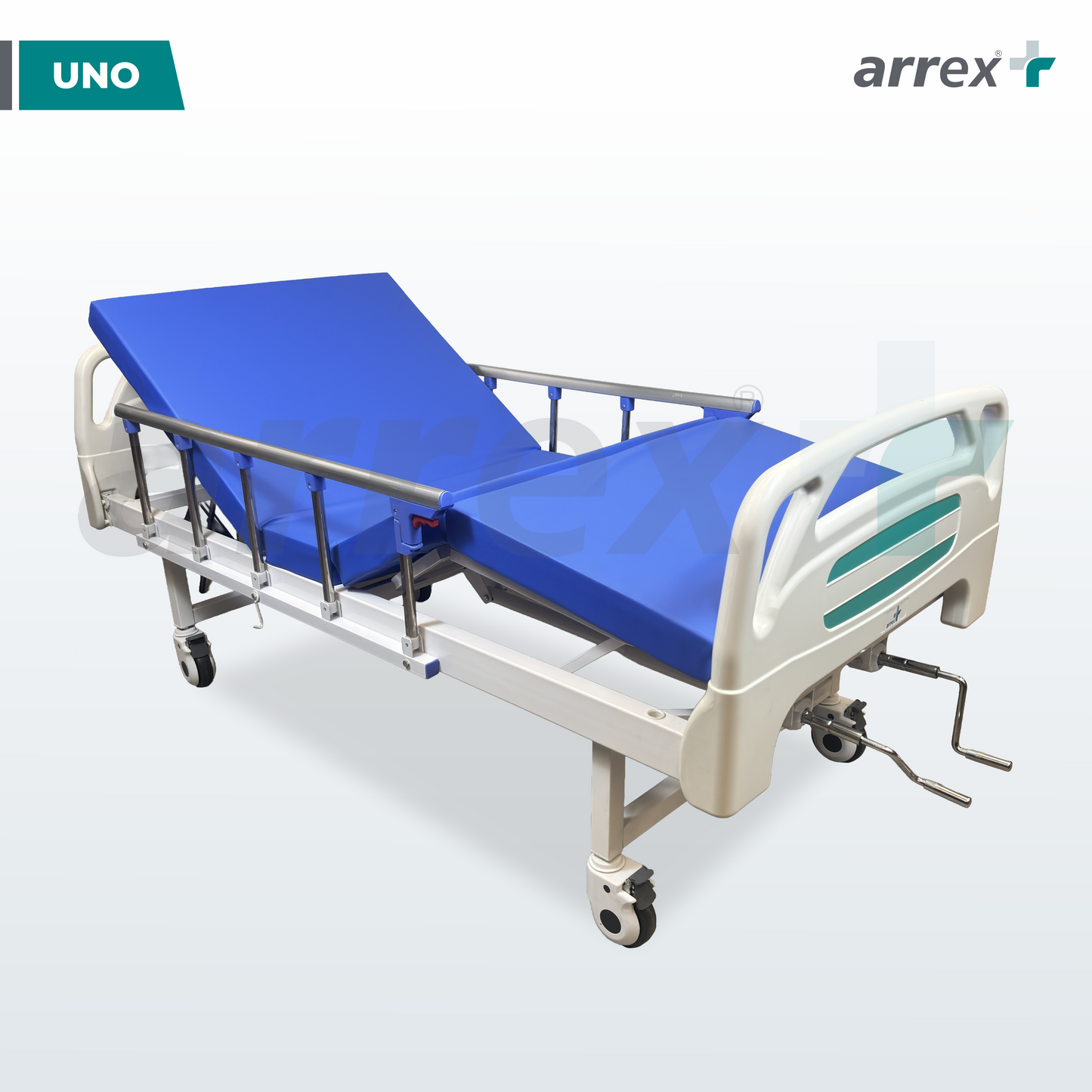 2 Function Manual Hospital Bed with Head & Leg Adjustments Arrex UNO